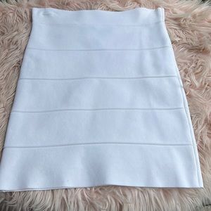 BCBGMaxazria white mini skirt